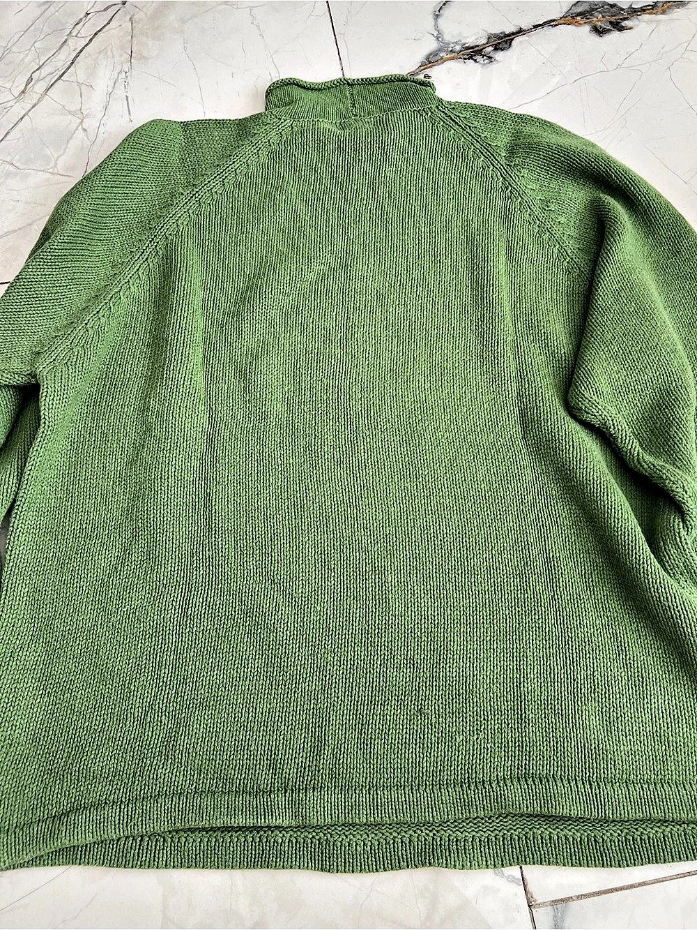 J.Crew Green Turtleneck Sweater Size XL linen cotton blend - Picture 2 of 8